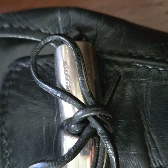 PRADA black flats silver bars sz 38.5 - Picture 2 of 7